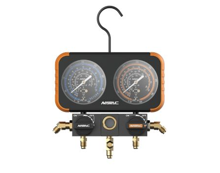 Navac Manifold Gauge, Dual Heads, R22/R134a/R410a/R404a, No Hoses